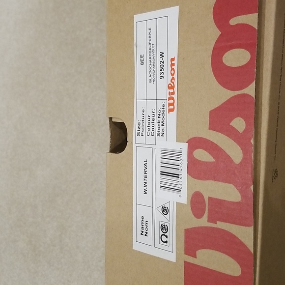 New Wilson black/Charcoal/Purple safety certified shoes size 8 CSA Standards - Picture 4 of 6